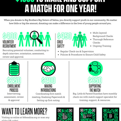 Cost to support one match for one year.