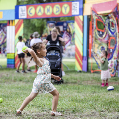 Game Street in Artyopolis is just one way that kids find fun and self-expression at the Festival.