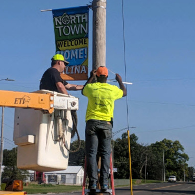 North Town Banners Welcome visitors to Salina!