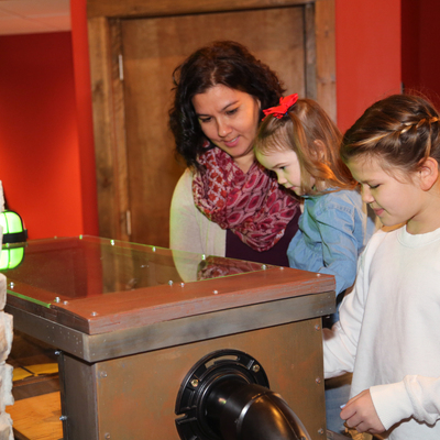 Activities promote intergenerational play in The Curiosity Shop.
