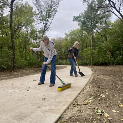 Cleaning the new trail