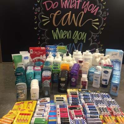 Hygiene items are always in high demand in our community, so we share those, too.