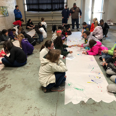 7th graders visioning about the Smoky Hill River
