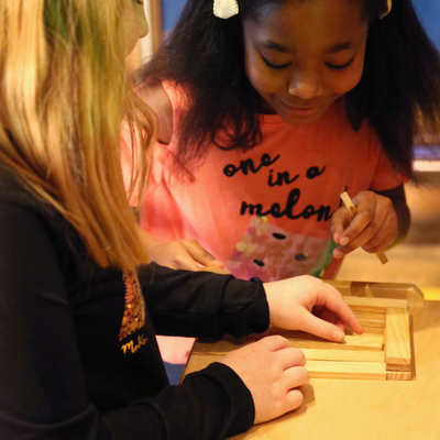 Hands-on fun makes learning a pleasure in the Curiosity Shop exhibit.