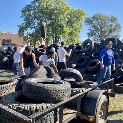 HUGE tire recycling event---annually held