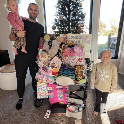 Adaline and her family with their wagon
